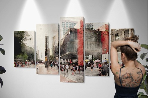 Gráfico en mosaico de tamaño gigante de Masp São Paulo en 5 partes