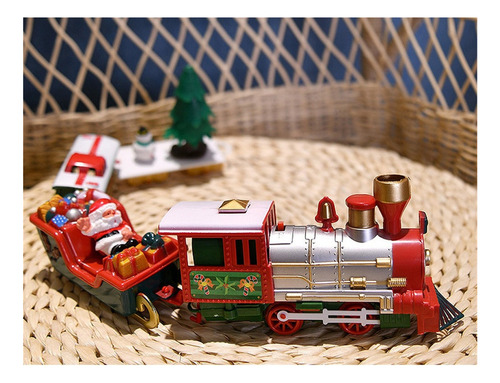 Yi Regalo Luzes E Sons Trem Natal Set Vías Del Ferrocarril
