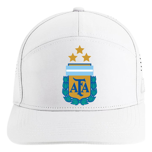 Gorra Argentina 5 Paneles Premiun White