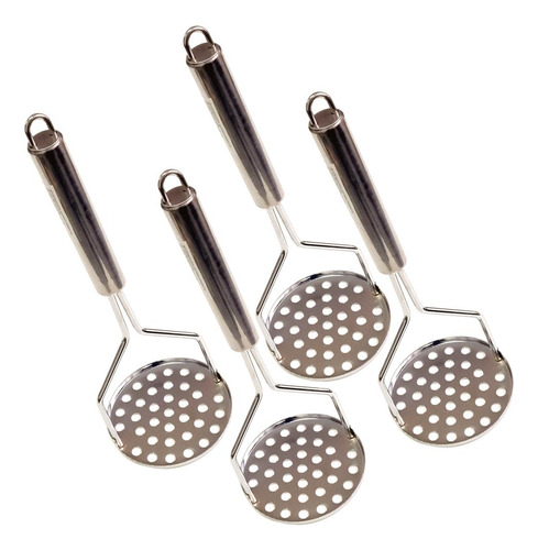 4 Amassador Espremedor Batata Purê Inox Grande Profissional