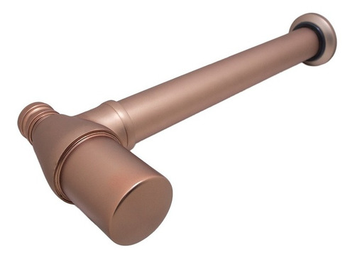 Sifão Pia Lavatório Banheiro Regulável Cobre Copo Metal Luxo Cor Cobre Fosco