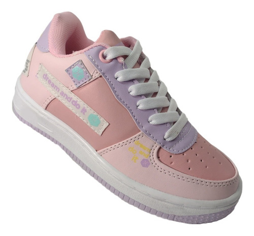 Tenis Urbano Choclo Cosido Moda Niña Agujeta Colores Pastel