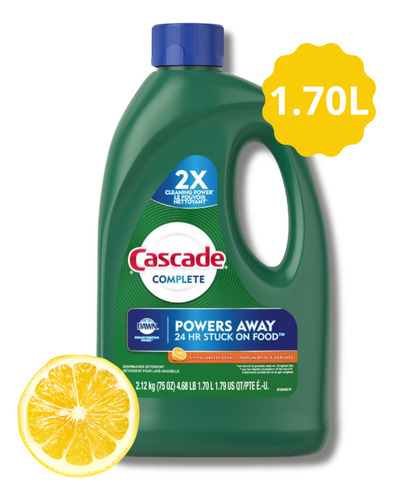 Cascade Complete Gel Detergente Para Lavavajillas - Citrus