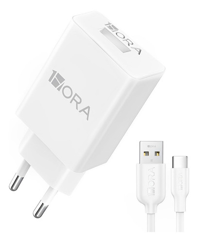 Kit-3 Carregador Usb 1hora Com Cabo Usb Tipo C 2.0a