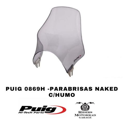 Imagen 1 de 5 de Parabrisas Moto Universal C/humo - Puig Naked 0869h