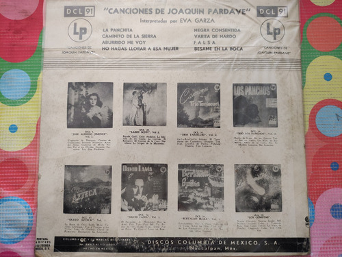 Eva Garza Lp Canciones De Joaquín Pardave (10 Pulgadas) W (Usado)