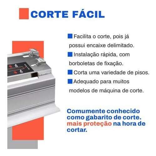 Guia Corte 45° Graus Serra Circular Chanfro Base Pedra