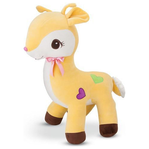 Bambi De Pelúcia Amarelo 55 Cm Antialérgico