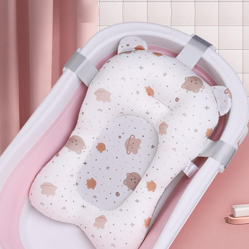 Almofada De Banho Ajustável Para Bebê Para Banheira, Branca