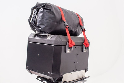 Imagen 3 de 9 de Maleta Moto Impermeable Drybag Fire Parts Negra 25 Lts