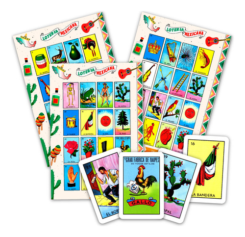 Lotería Mexicana Digital Imprimible 400 Tablas Únicas M3