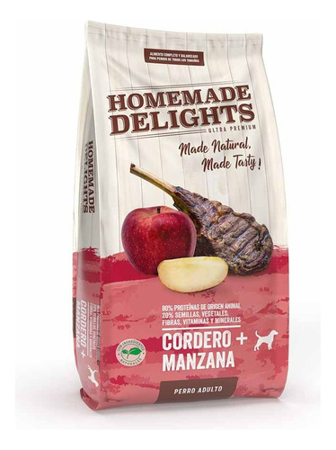 Homemade Delights Perro Cordero Y Manzana 2 Kg