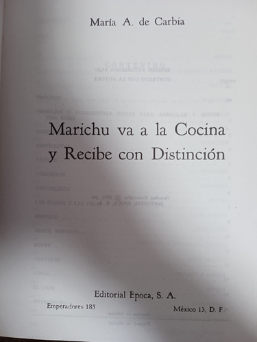 Marichú Va A La Cocina Y Recibe Con Distinción (Usado)