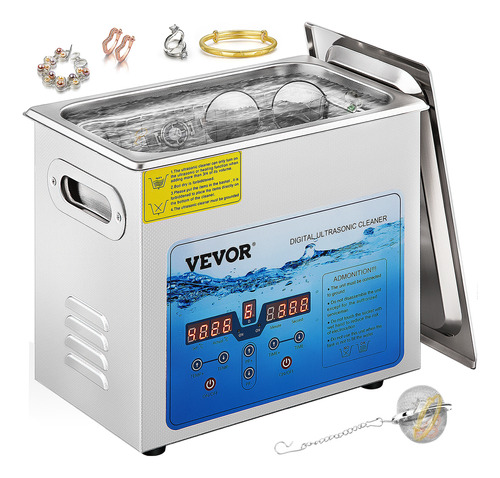 Vevor Limpiador Ultrasónico Profesional 6l Con Temporizador