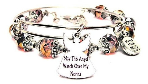 Brazalete - May This Angel Watch Over My Nonna Topaz Crystal