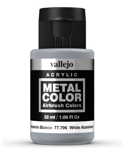 77706 Metal Color Vallejo Aluminio Blanco 32ml.