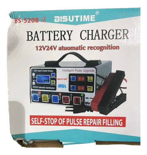 Cargador De Batería Automático Inteligente Auto Moto Camión