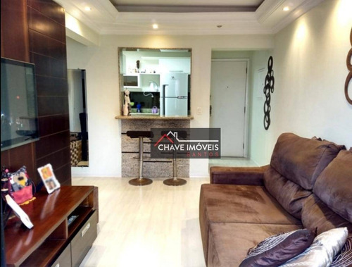 Apartamento Com 1 Dormitório À Venda, 53 M² Por R$ 371.000,00 - Embaré - Santos/sp - Ap2508