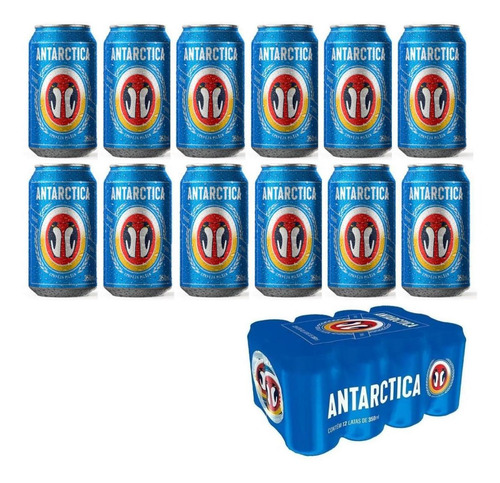 Cerveja Antarctica Lata 350ml Caixa Com 12 Unidades