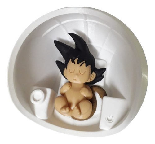 Figura Goku Bebé En Nave Espacial Pod Capsula Dragon Ball Z