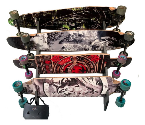 Soporte De Pared 4 Skate Longboard Portaskate