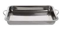 Comprar Bandeja Fuente Acero Inoxidable Con Asas Manillas   50x35 Cm