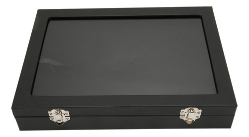 Estuche Expositor Pin Jewelry Con Tapa De Vidrio Transparent