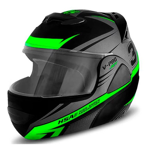 Imagem 4 de 5 de Capacete Moto Protork Escamoteavel Robocop V-pro Jet 3 Loi
