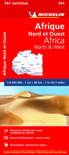 Libro Africa North & West - Michelin National Map 741 : M...