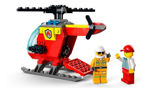 Imagen 4 de 6 de Lego® City - Helicóptero De Bomberos (60318)