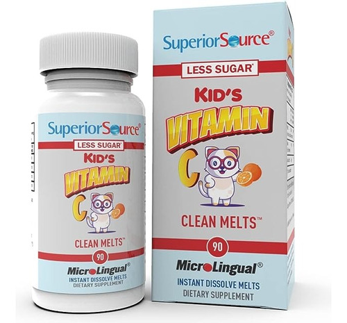 Superior Source Kids Vitamin C 125mg 90tabletas Apoyo Inmune