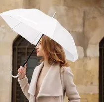 Comprar Paraguas Sombrilla Blanco Automático Resistente Grande Blanco Paraguas Blanco