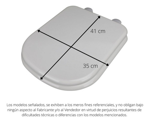 Imagen 2 de 10 de Asiento Inodoro Miño Compatible Bari, Prima Due, Vogue,terza