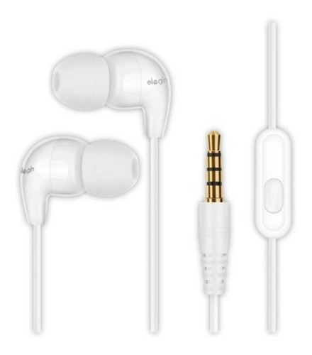 Fone De Ouvido In-ear Com Microfone Elogin Classic Fa01 Cor Branco