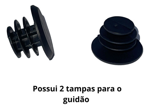 Manopla Luva Punho Com Trava De Alumínio 130mm Mtb Bicicleta
