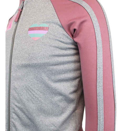 Sudadera Para Niña Con Capucha Y Cierre Cardio Beat