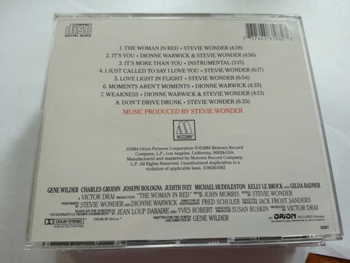 The Woman In Red - Chica De Rojo - Cd - Made In Usa
