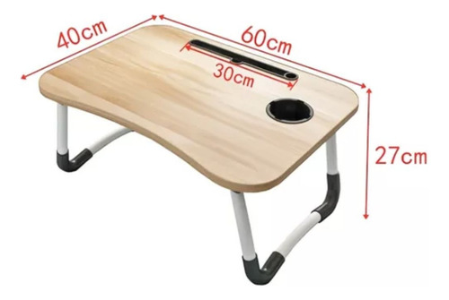 Mesa Plegable Para Cama Y Notebook Multifuncional De Madera