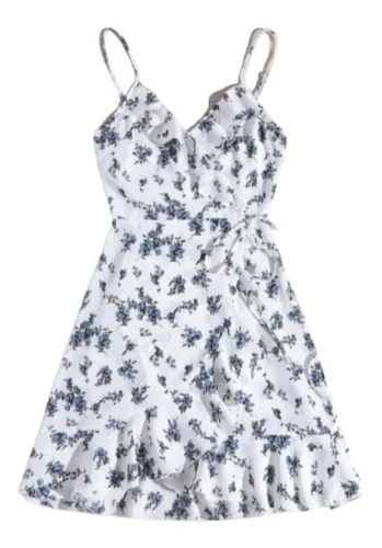 Vestidos cortos floreados de tirantes sale