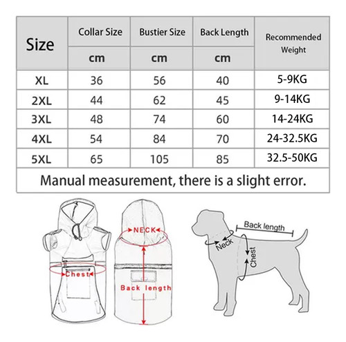 Jjj Xl Impermeable Para Perro Con Capucha Y Rayas