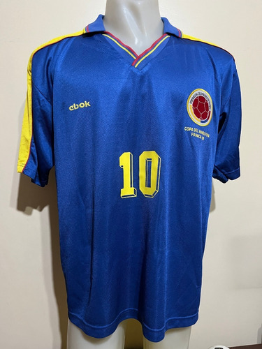 Camiseta Colombia Francia 1998 98 Valderrama #10 Tanogol Xl