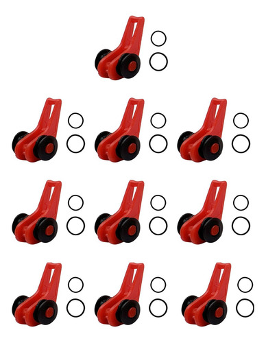 10 Uds Anzuelos De Pesca Keeper Señuelo Keeper Rojo