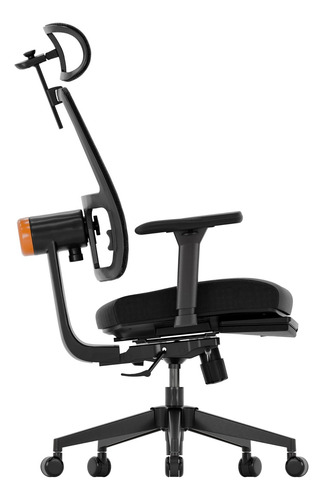 Silla Ergonómica Recline Respaldo Lumbar Y Reposapiés Inpro Negro