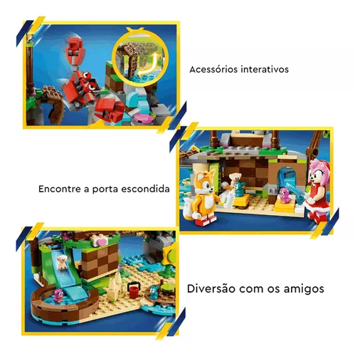 Lego Sonic Hedgehog Ilha Do Resgate Animal Amy Tails Blocos