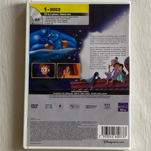 Aladdin / Película Disney Clásicos 1992 Edicion Especial (Usado)