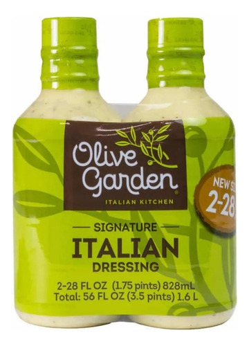 2 Pack Aderezo Olive Garden Italian Kitchen 56oz 1.6lt Total