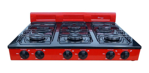 Parrilla Estufa 6 Quemadores Mesa Gas Fraga Vs Mabe Economic