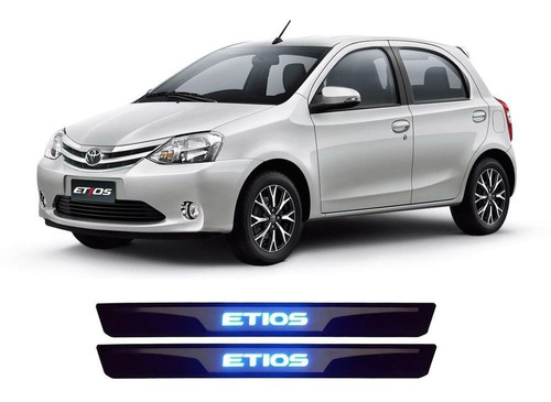 Soleira Porta Toyota Etios 2013 A 2020 Inox Iluminação Led