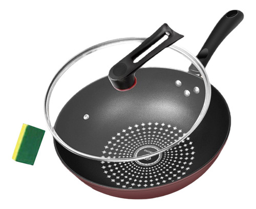 Sartén Wok Para Saltear Con Tapa Fácil De Montar Cocina De