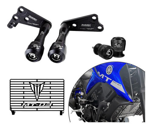 Imagem 1 de 6 de Kit Mt 03 Slider Gp Diant. - Tras. Tela Radiador 2015 A 2022
